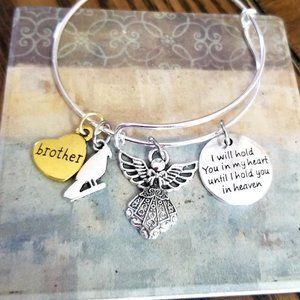 Silver In Memory Bracelet, Cardinal,Angel Family